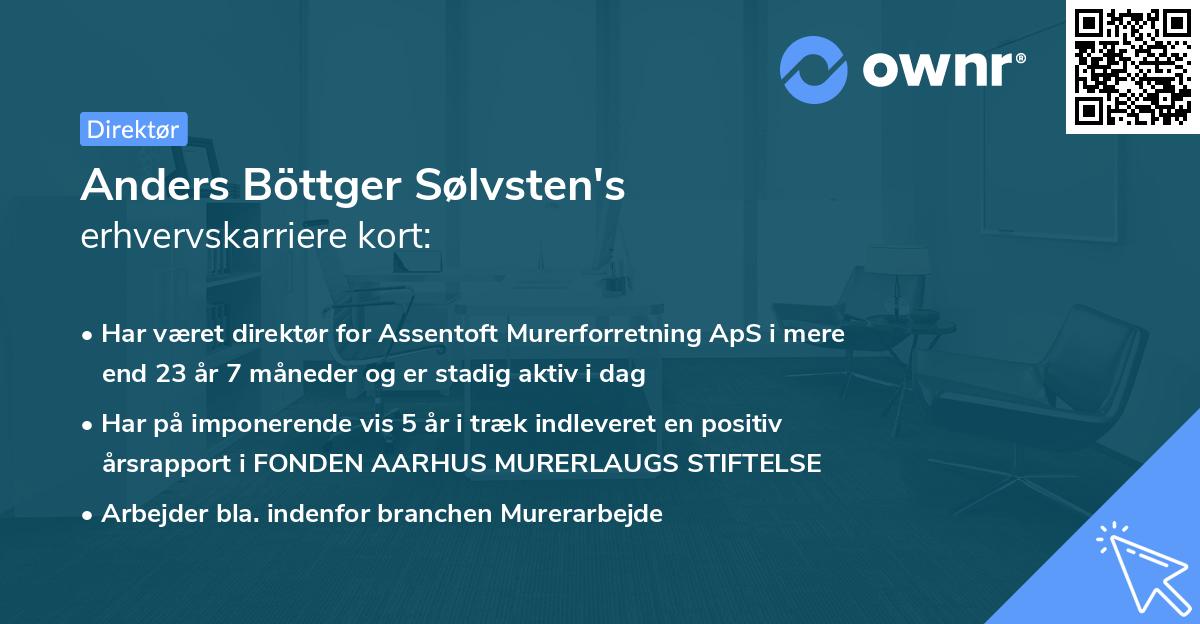 Anders Böttger Sølvsten's erhvervskarriere kort