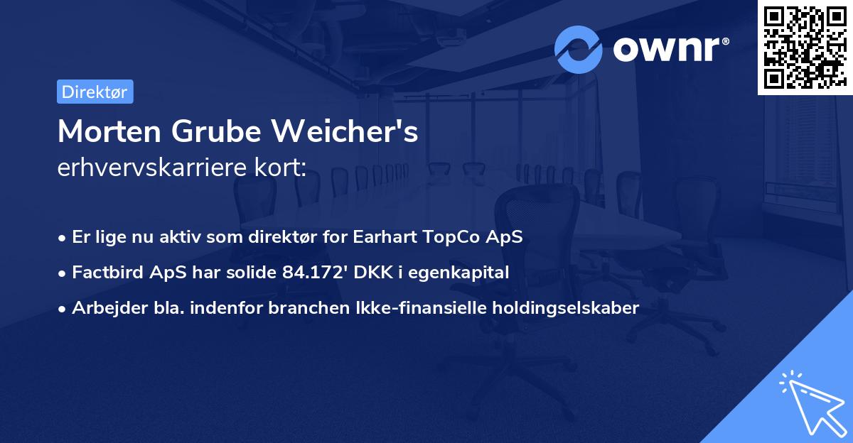 Morten Grube Weicher's erhvervskarriere kort