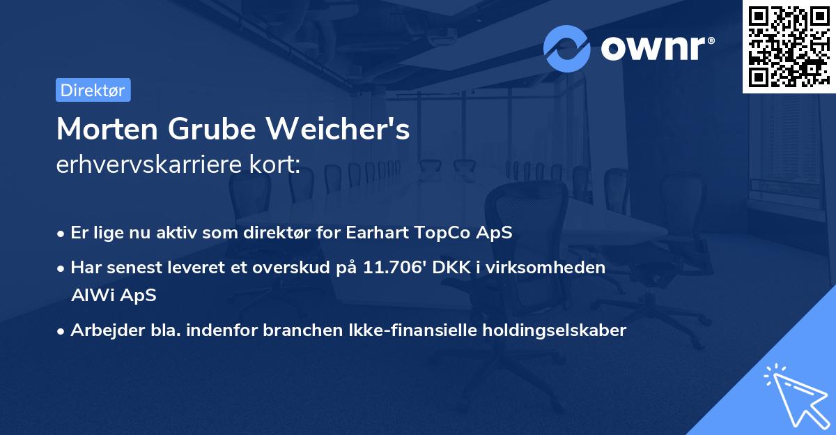 Morten Grube Weicher's erhvervskarriere kort