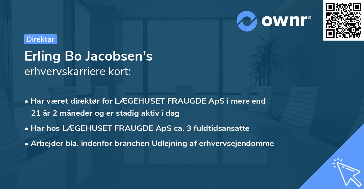 Erling Bo Jacobsen's erhvervskarriere kort