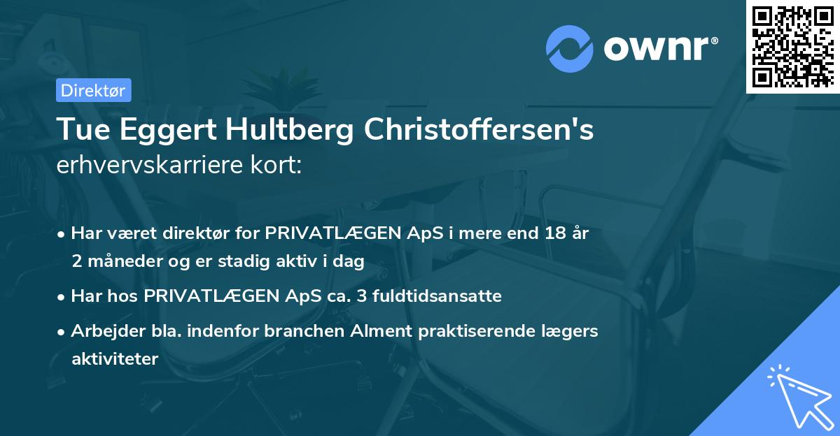 Tue Eggert Hultberg Christoffersen's erhvervskarriere kort