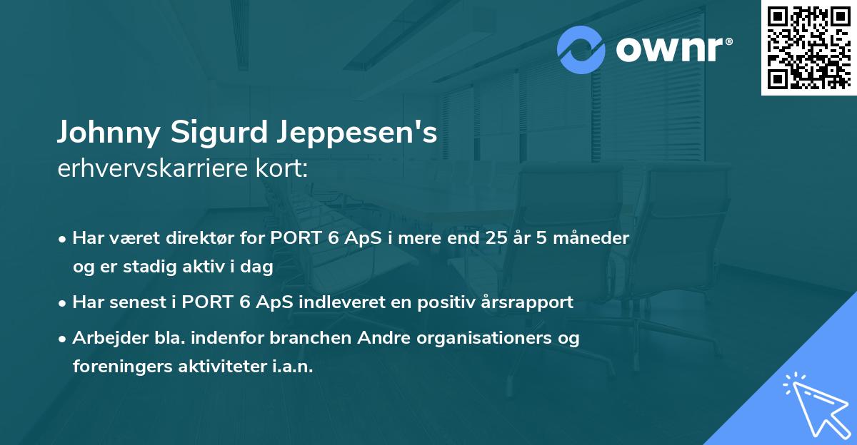 Johnny Sigurd Jeppesen's erhvervskarriere kort