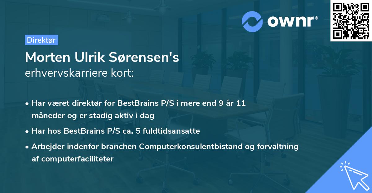 Morten Ulrik Sørensen's erhvervskarriere kort