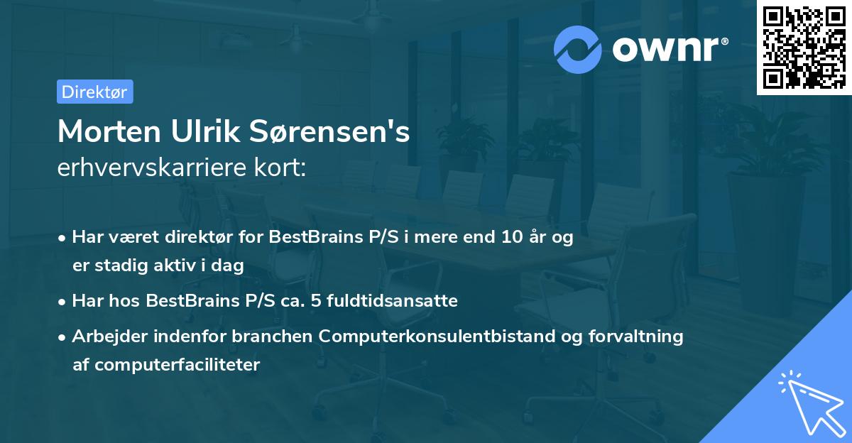 Morten Ulrik Sørensen's erhvervskarriere kort