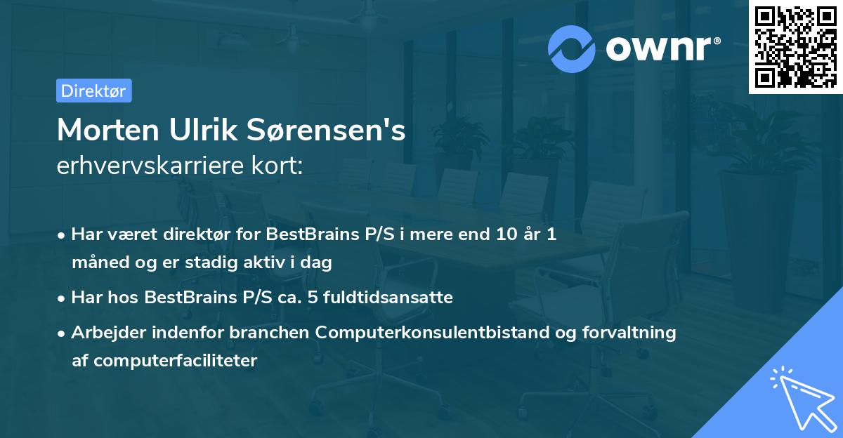 Morten Ulrik Sørensen's erhvervskarriere kort
