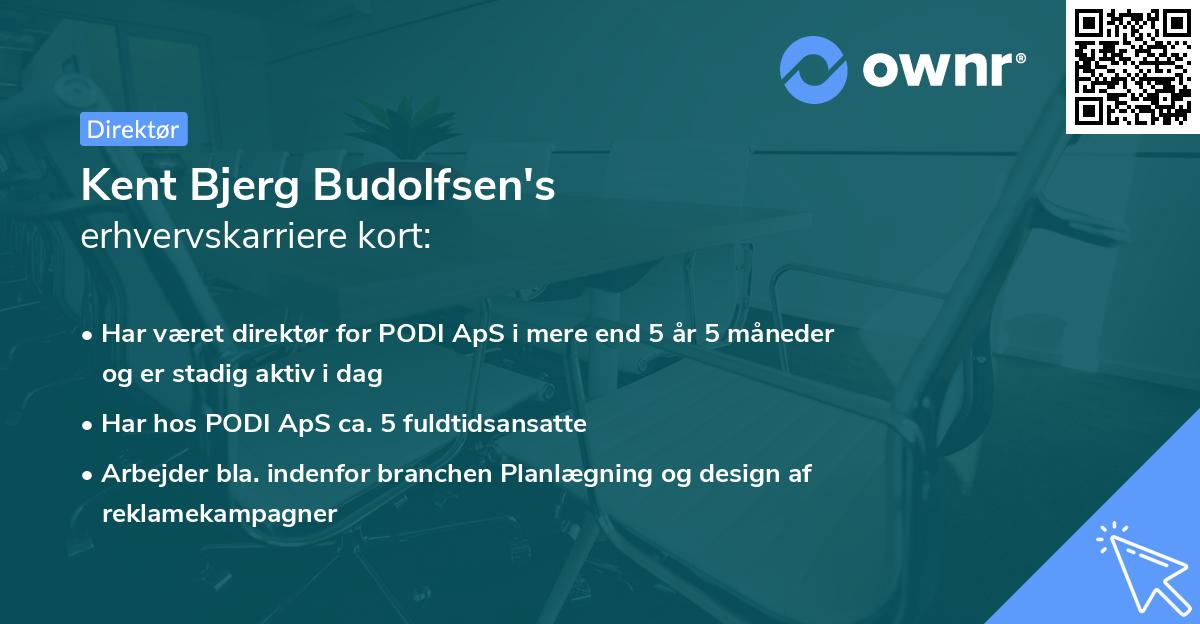 Kent Bjerg Budolfsen's erhvervskarriere kort
