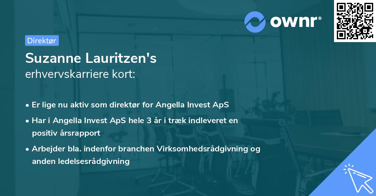 Suzanne Lauritzen's erhvervskarriere kort