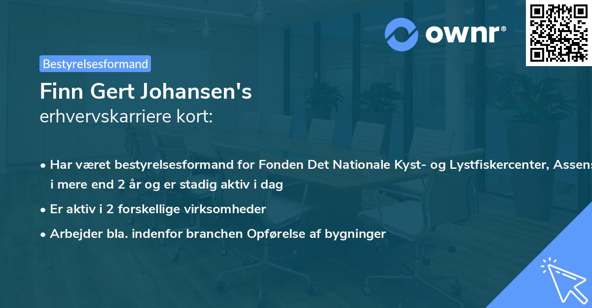 Finn Gert Johansen's erhvervskarriere kort