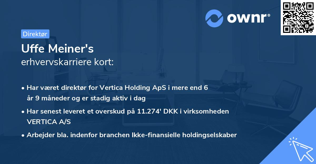 Uffe Meiner's erhvervskarriere kort