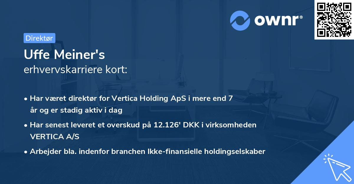 Uffe Meiner's erhvervskarriere kort