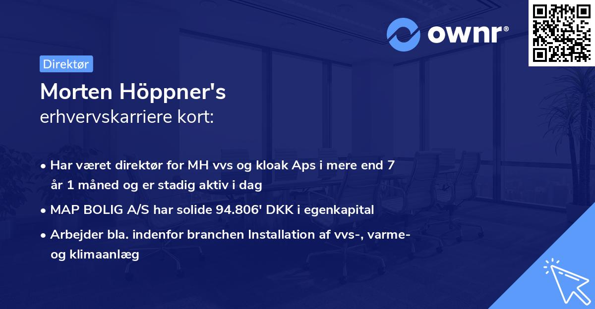 Morten Höppner's erhvervskarriere kort