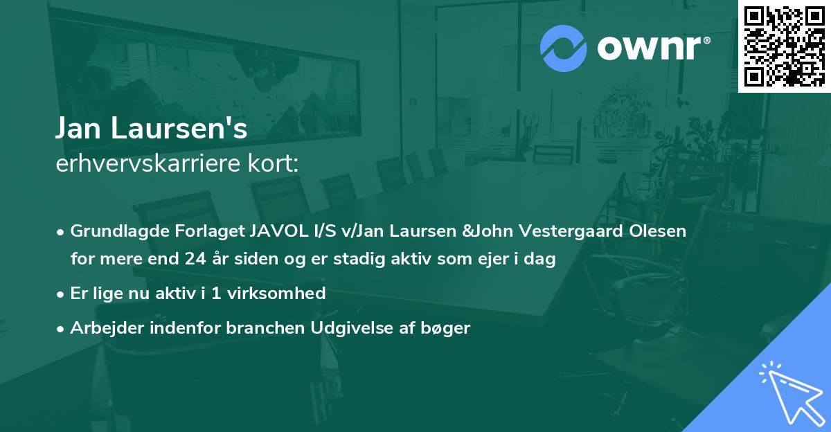 Jan Laursen's erhvervskarriere kort