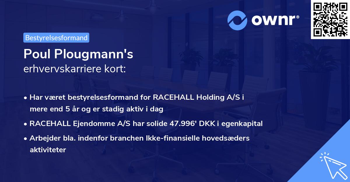 Poul Plougmann's erhvervskarriere kort