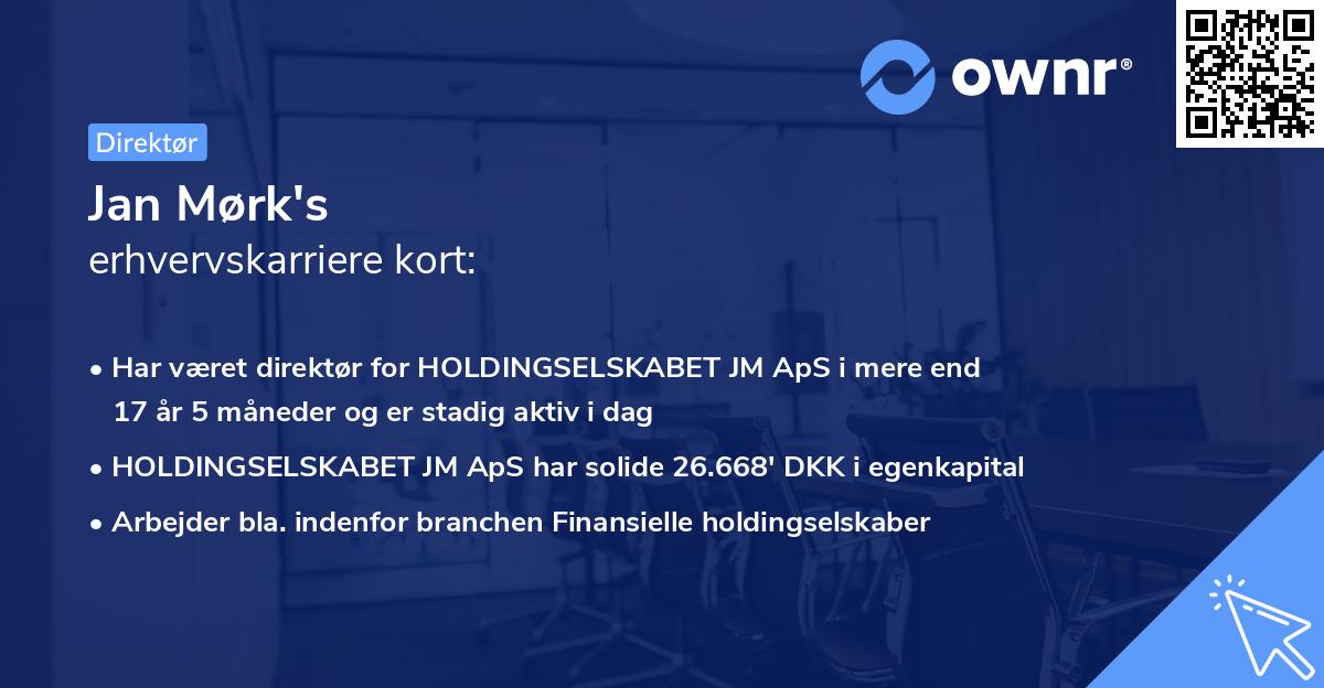 Jan Mørk's erhvervskarriere kort