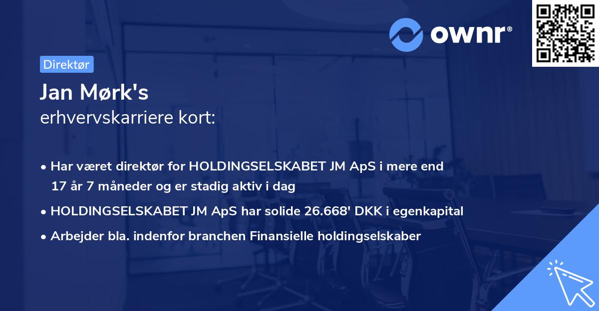 Jan Mørk's erhvervskarriere kort