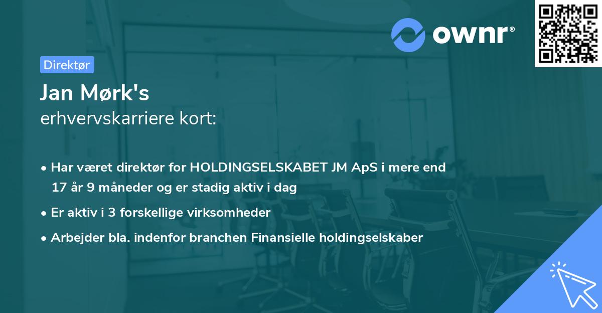Jan Mørk's erhvervskarriere kort