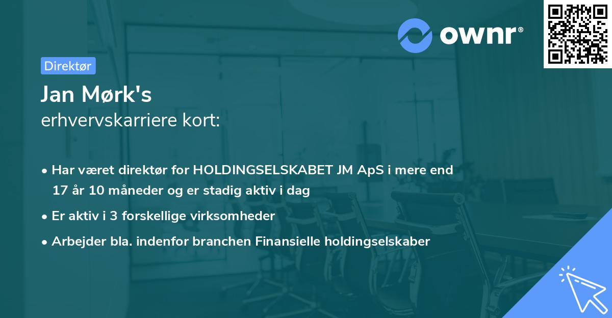 Jan Mørk's erhvervskarriere kort
