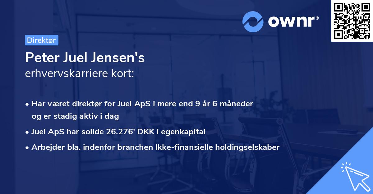 Peter Juel Jensen's erhvervskarriere kort