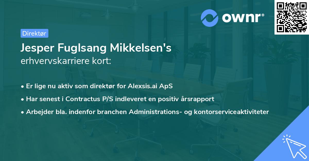 Jesper Fuglsang Mikkelsen's erhvervskarriere kort
