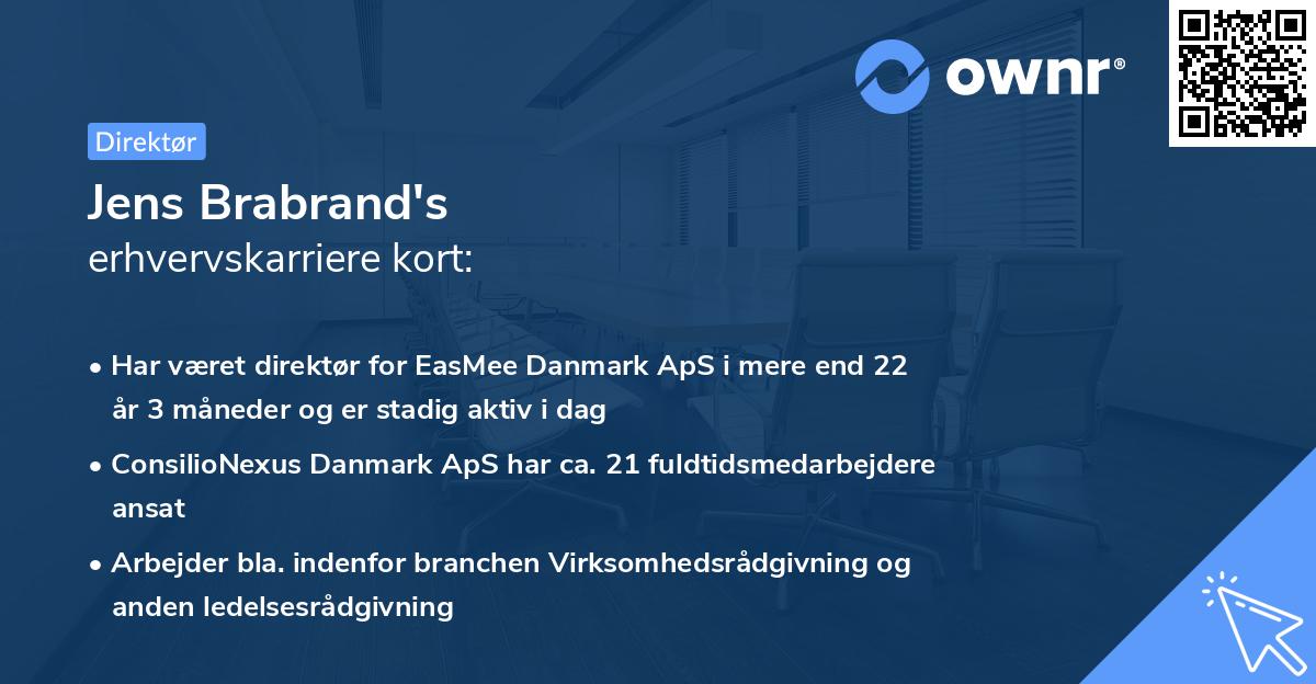 Jens Brabrand's erhvervskarriere kort