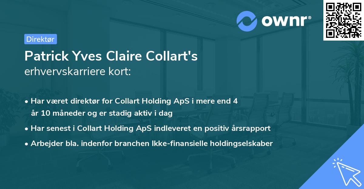 Patrick Yves Claire Collart's erhvervskarriere kort