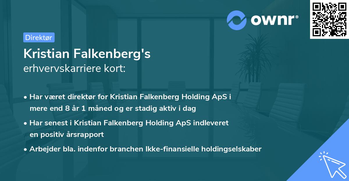 Kristian Falkenberg's erhvervskarriere kort