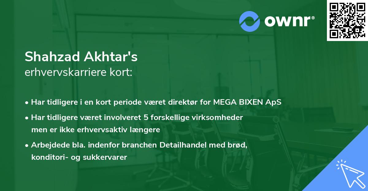 Shahzad Akhtar's erhvervskarriere kort