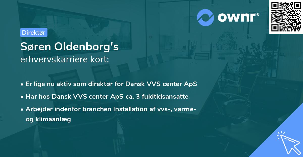 Søren Oldenborg's erhvervskarriere kort