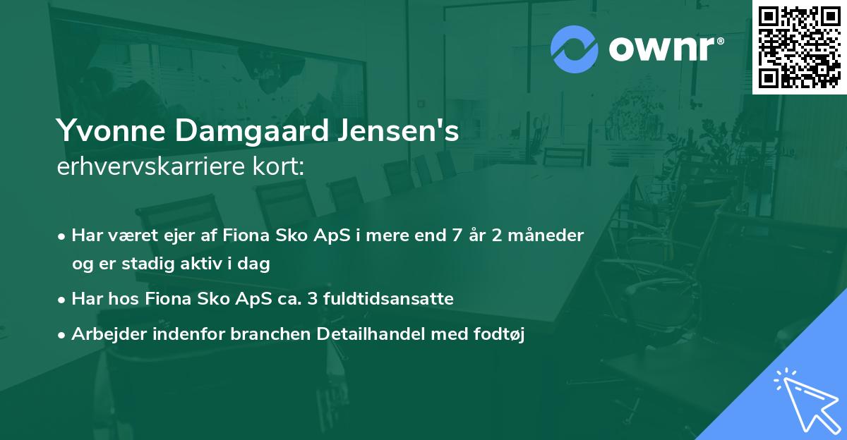 Yvonne Damgaard Jensen's erhvervskarriere kort