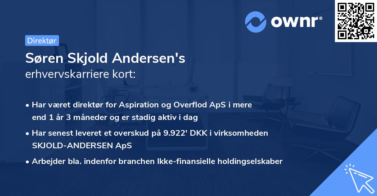 Søren Skjold Andersen's erhvervskarriere kort