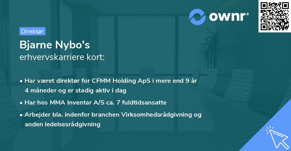 Bjarne Nybo's erhvervskarriere kort