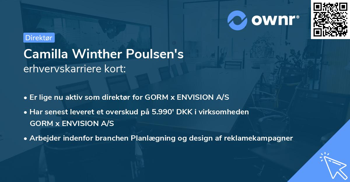 Camilla Winther Poulsen's erhvervskarriere kort