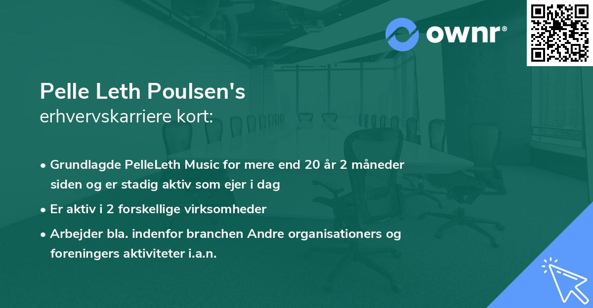 Pelle Leth Poulsen's erhvervskarriere kort