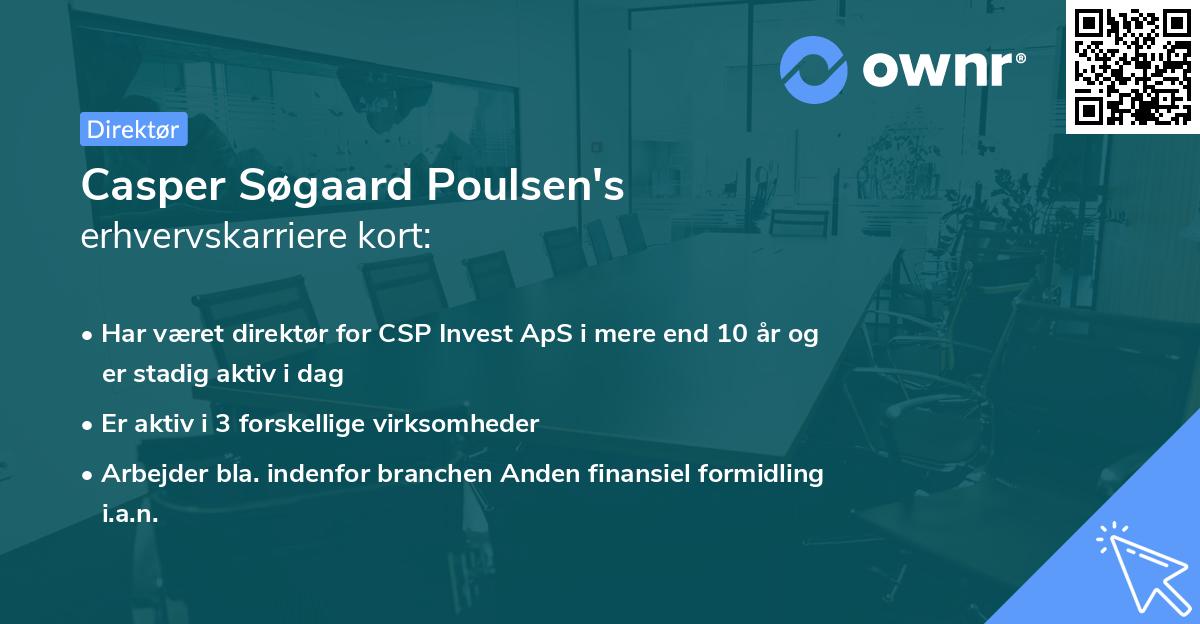 Casper Søgaard Poulsen's erhvervskarriere kort