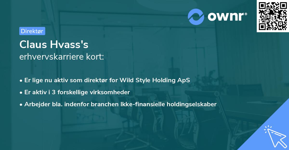 Claus Hvass's erhvervskarriere kort