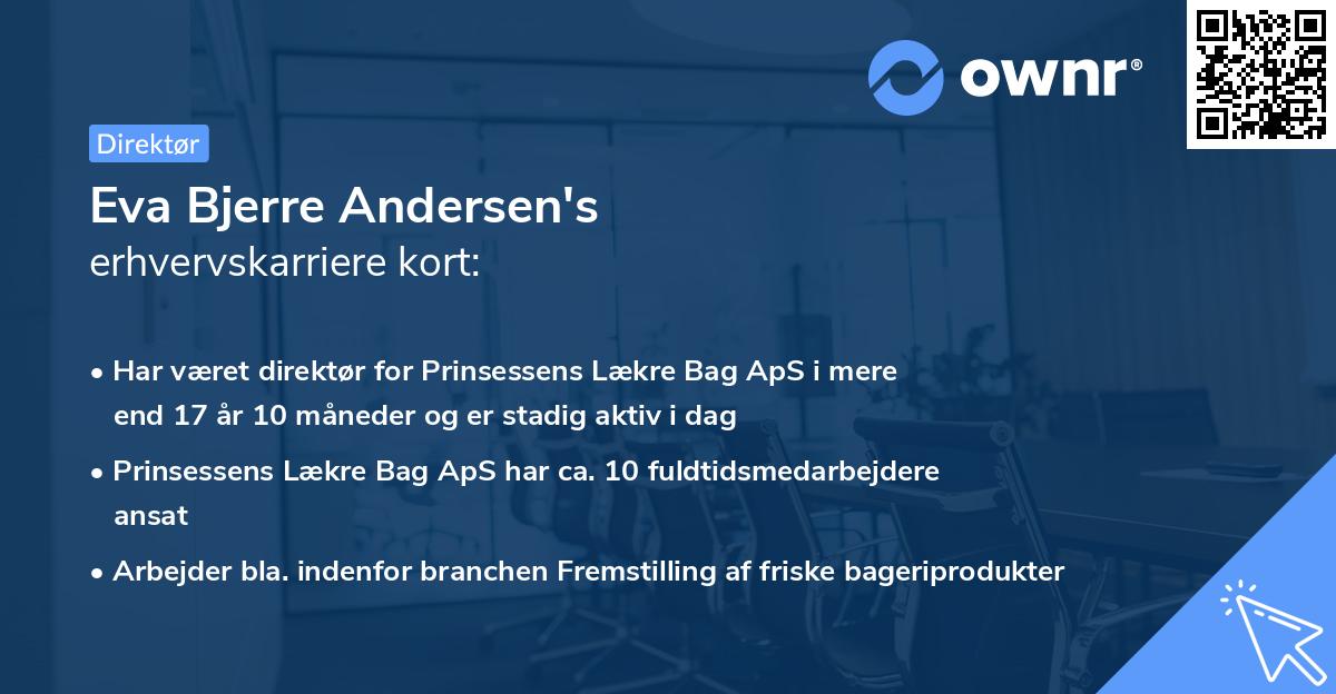 Eva Bjerre Andersen's erhvervskarriere kort
