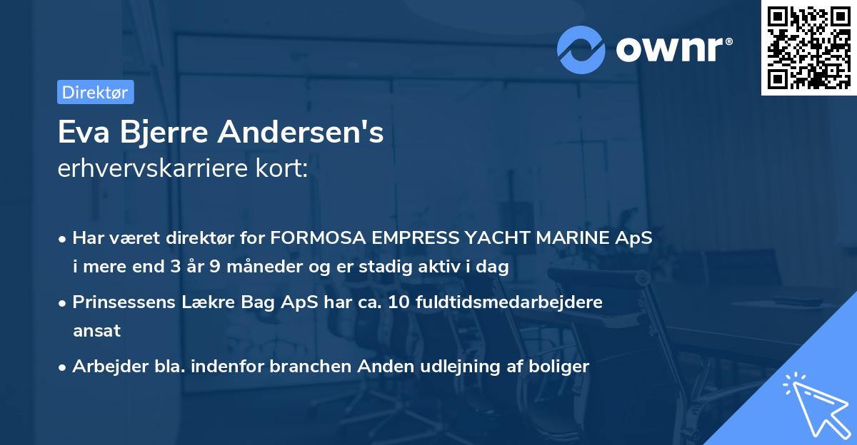 Eva Bjerre Andersen's erhvervskarriere kort