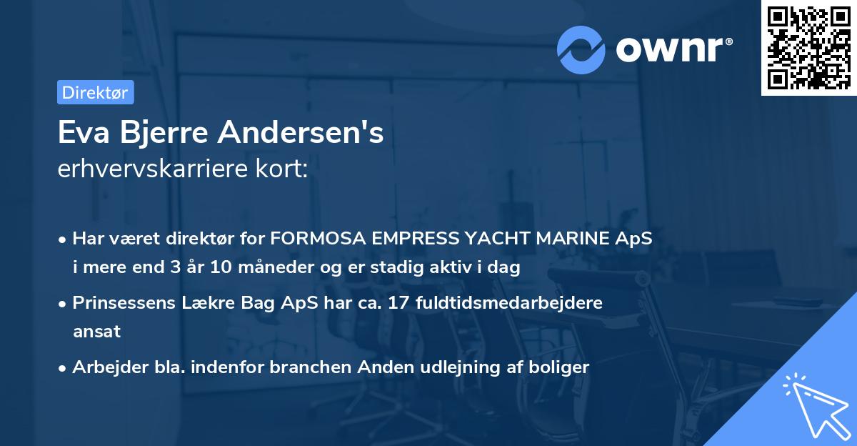 Eva Bjerre Andersen's erhvervskarriere kort