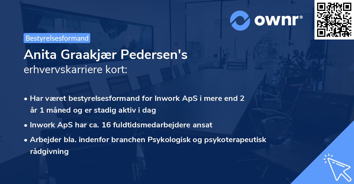Anita Graakjær Pedersen's erhvervskarriere kort