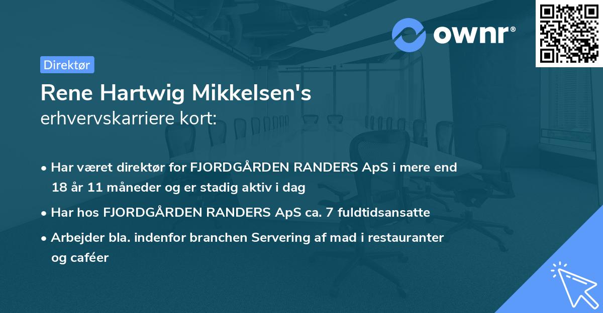 Rene Hartwig Mikkelsen's erhvervskarriere kort