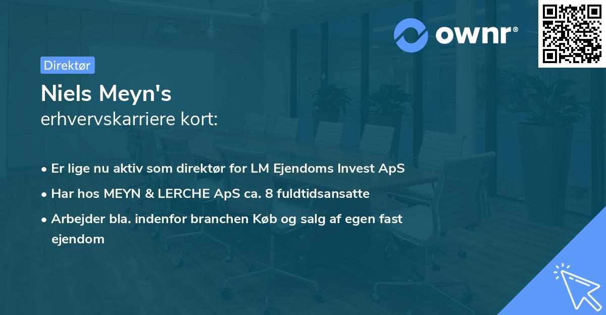 Niels Meyn's erhvervskarriere kort
