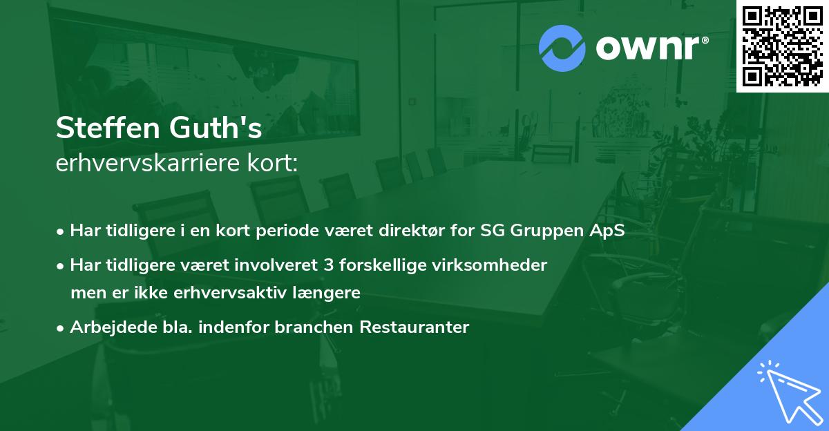Steffen Guth's erhvervskarriere kort