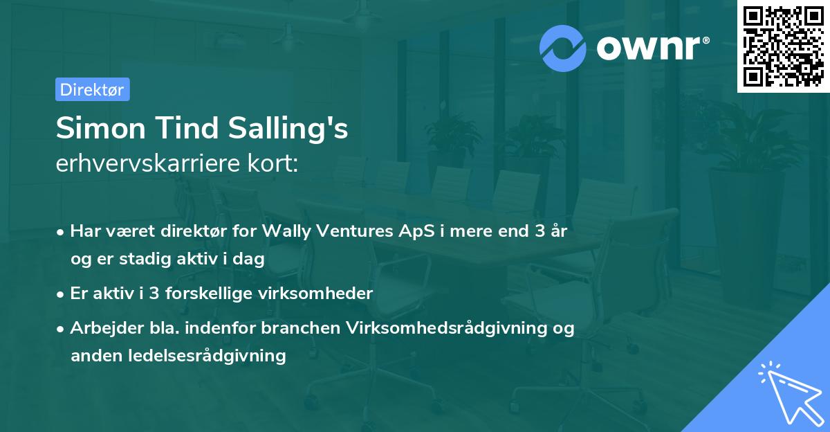 Simon Tind Salling's erhvervskarriere kort
