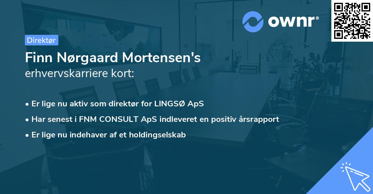 Finn Nørgaard Mortensen's erhvervskarriere kort