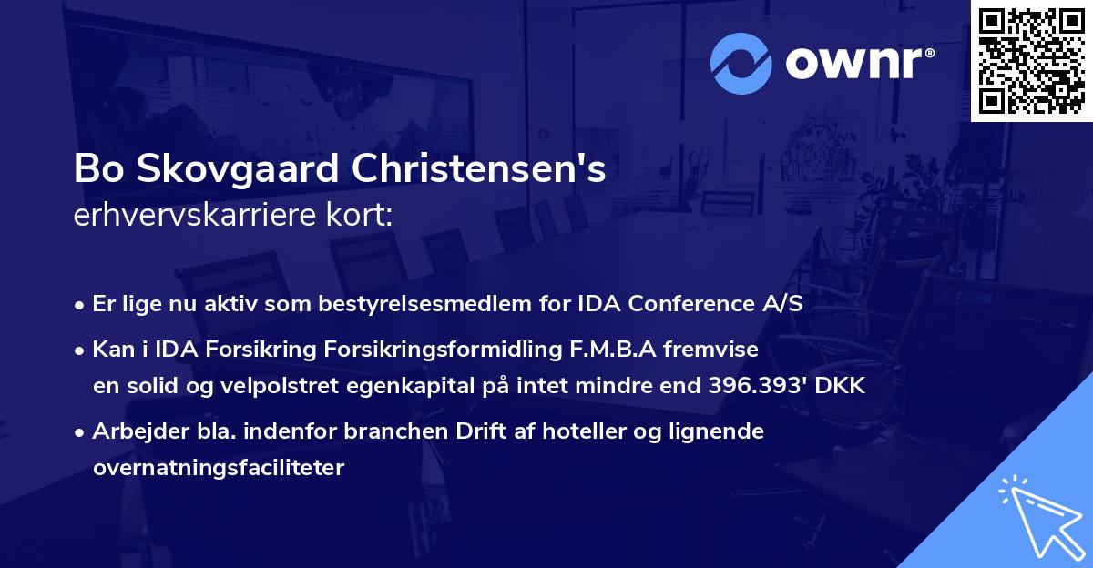 Bo Skovgaard Christensen's erhvervskarriere kort