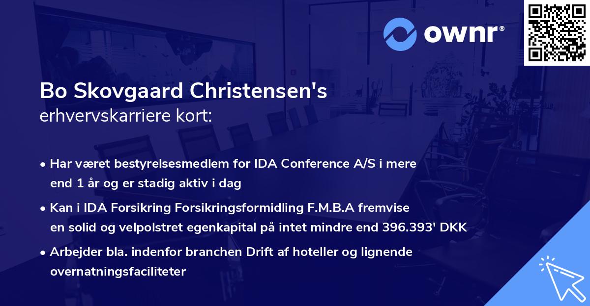 Bo Skovgaard Christensen's erhvervskarriere kort