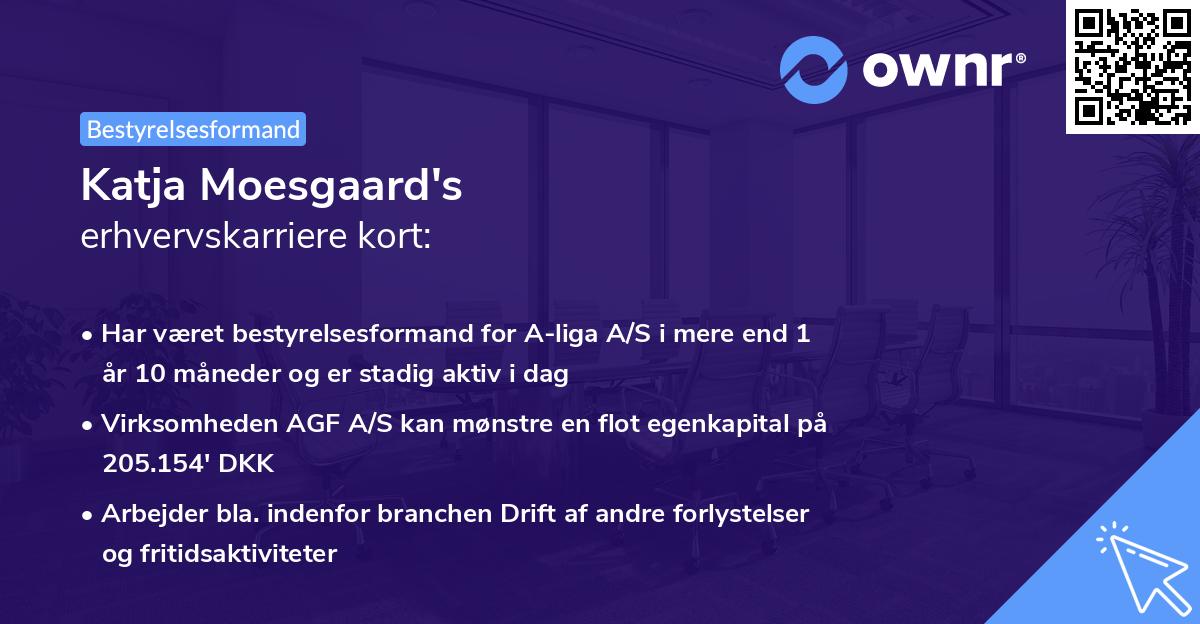 Katja Moesgaard's erhvervskarriere kort