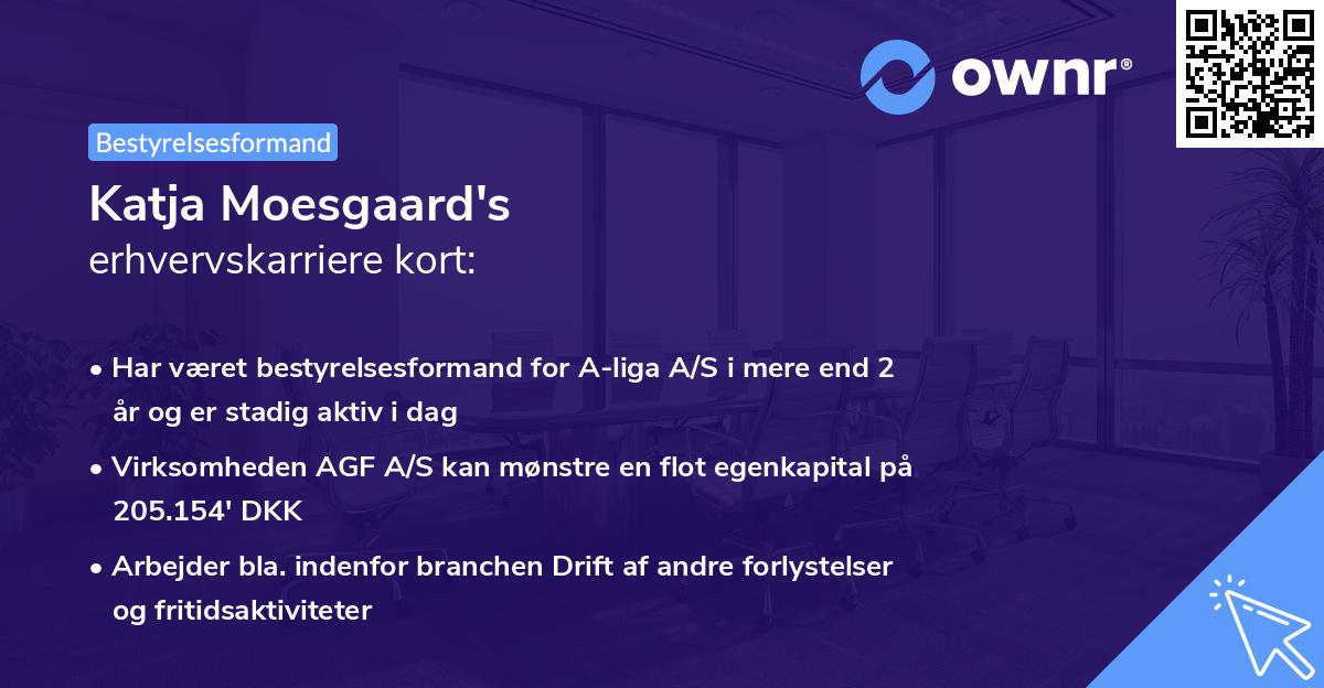 Katja Moesgaard's erhvervskarriere kort