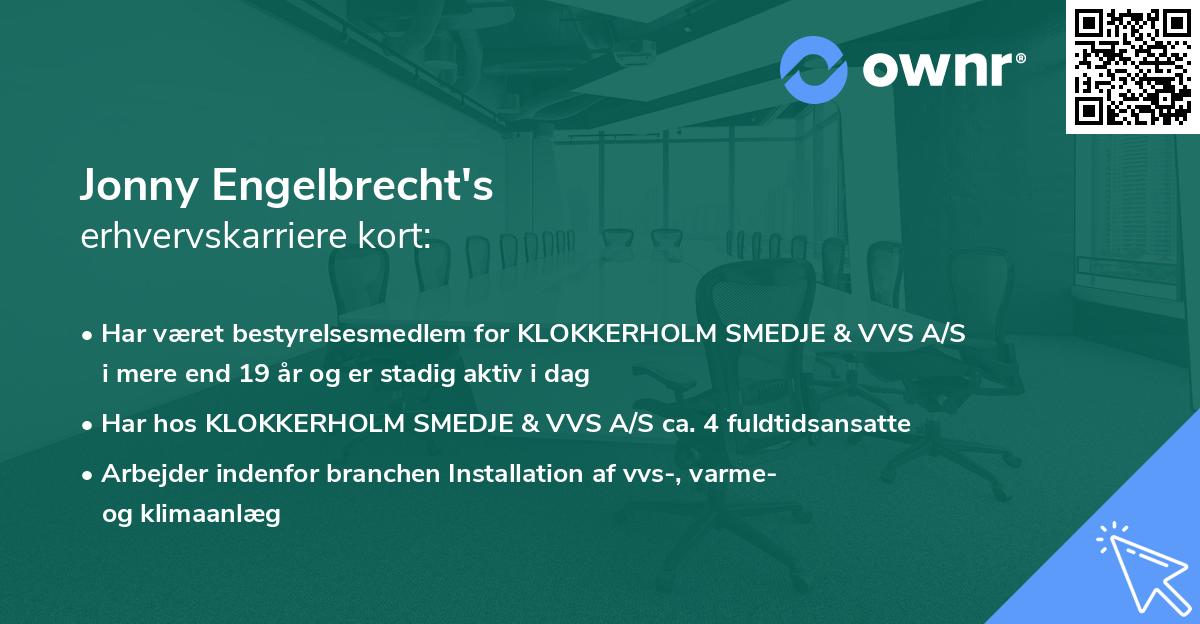 Jonny Engelbrecht's erhvervskarriere kort