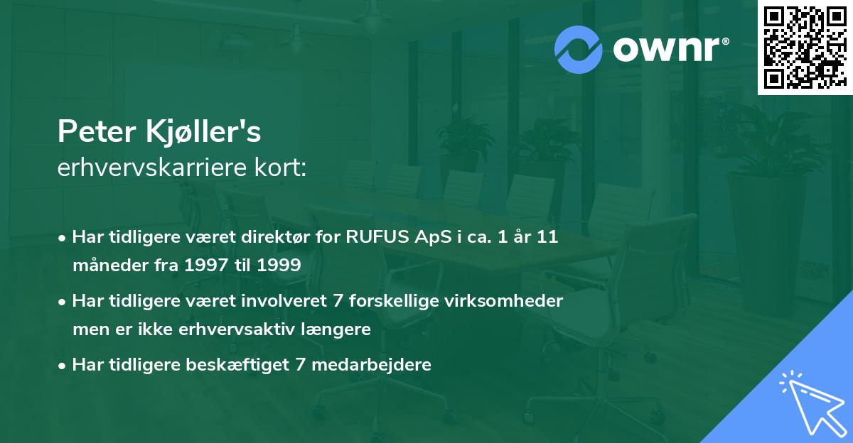 Peter Kjøller's erhvervskarriere kort